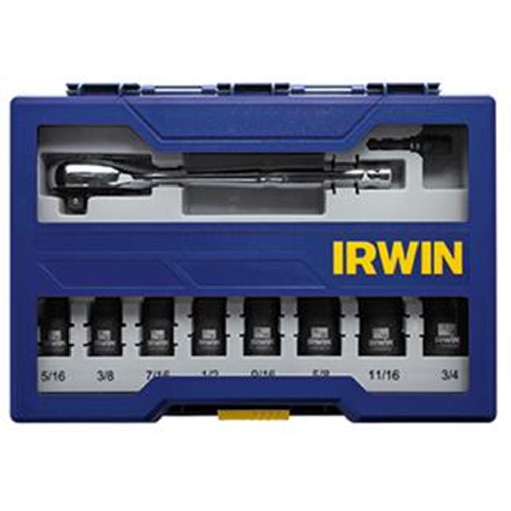 Irwin Impact SAE Socket Drawer Set 10 Pc. with 3/8 In. Drive - Flockneti