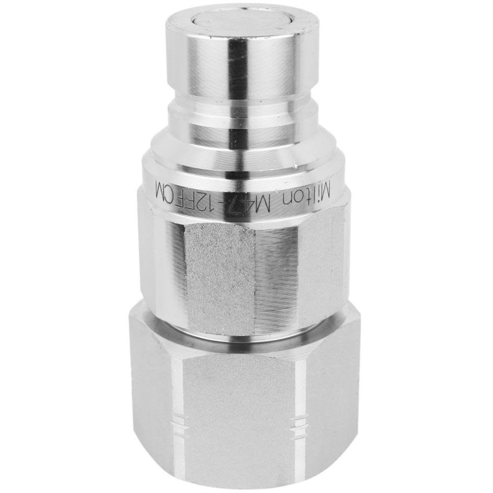 Milton 3/4″ NPTF Hydraulic Flush Face Coupler Plug Half - Flockneti