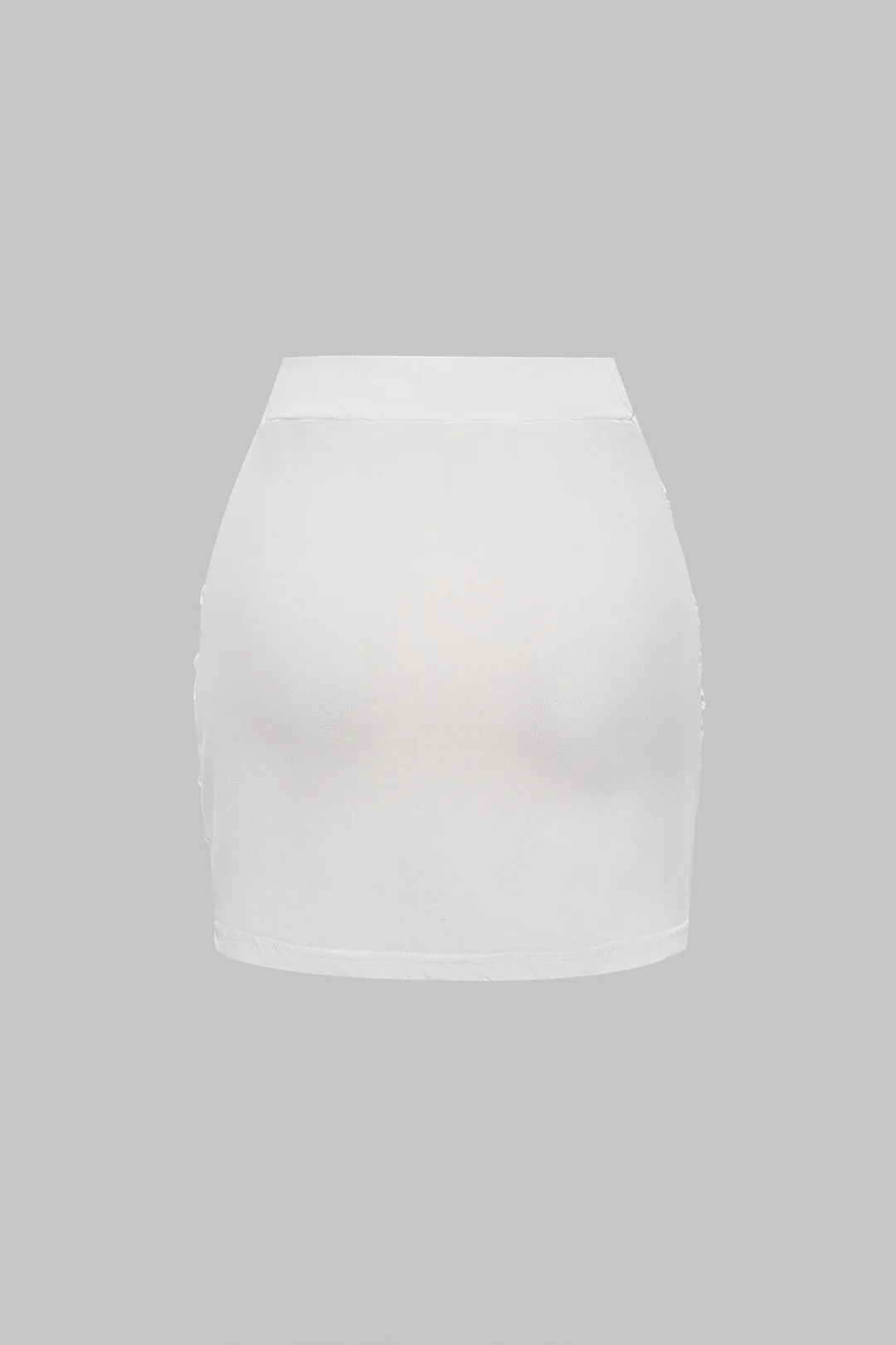 Ruched High Waist Mini Skirt - Flockneti