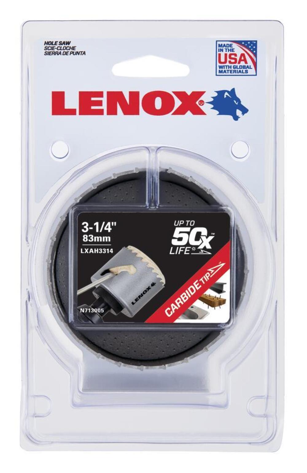 Lenox Hole Saw Carbide Tipped 3 1/4″ 83mm - Flockneti