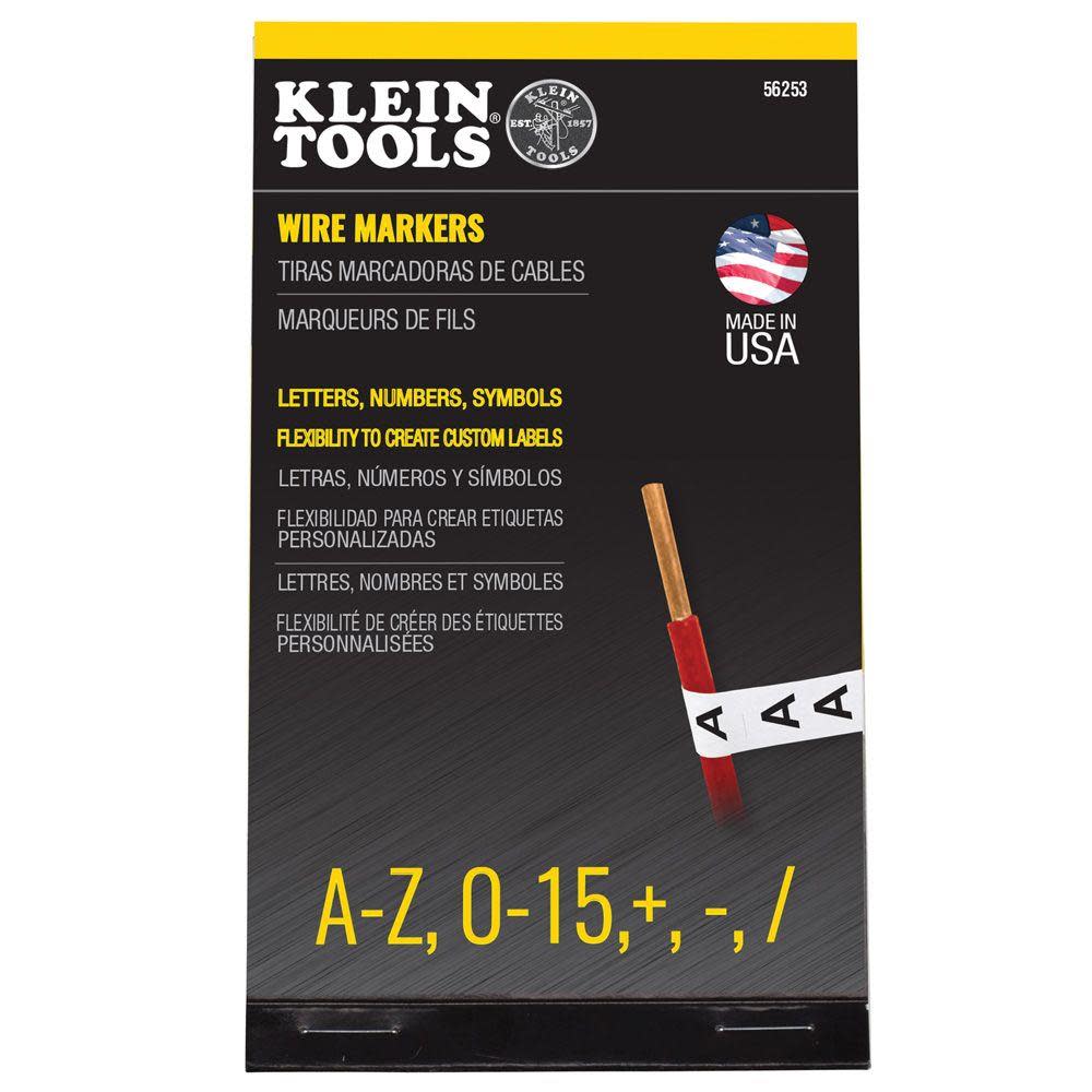 Klein Tools Wire Marker Book A-Z 0-15 + – / - Flockneti