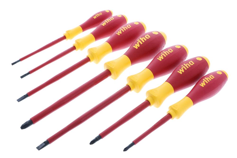 Wiha 7 Piece Insulated SoftFinish Screwdriver Set - Flockneti