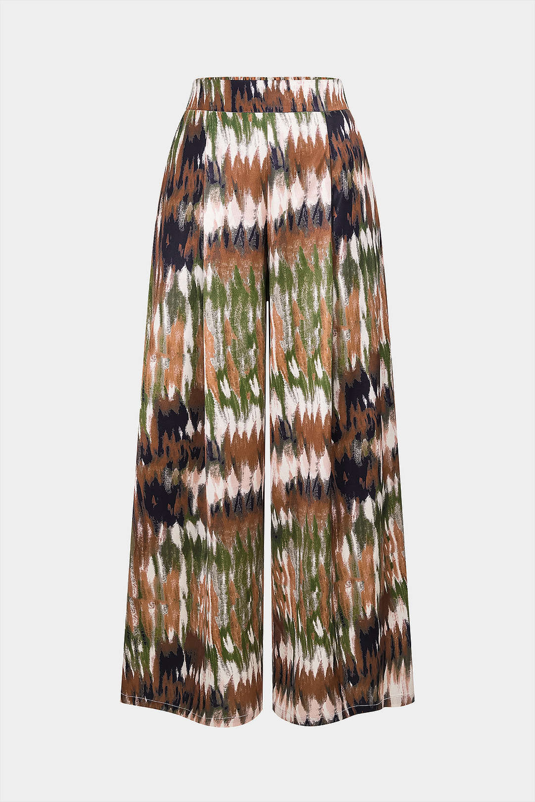 Ombre Print Satin High Waist Wide Leg Pants - Flockneti