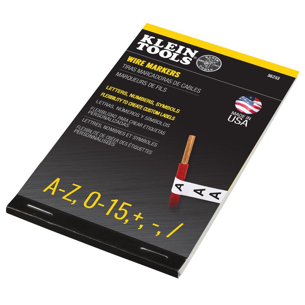 Klein Tools Wire Marker Book A-Z 0-15 + – / - Flockneti