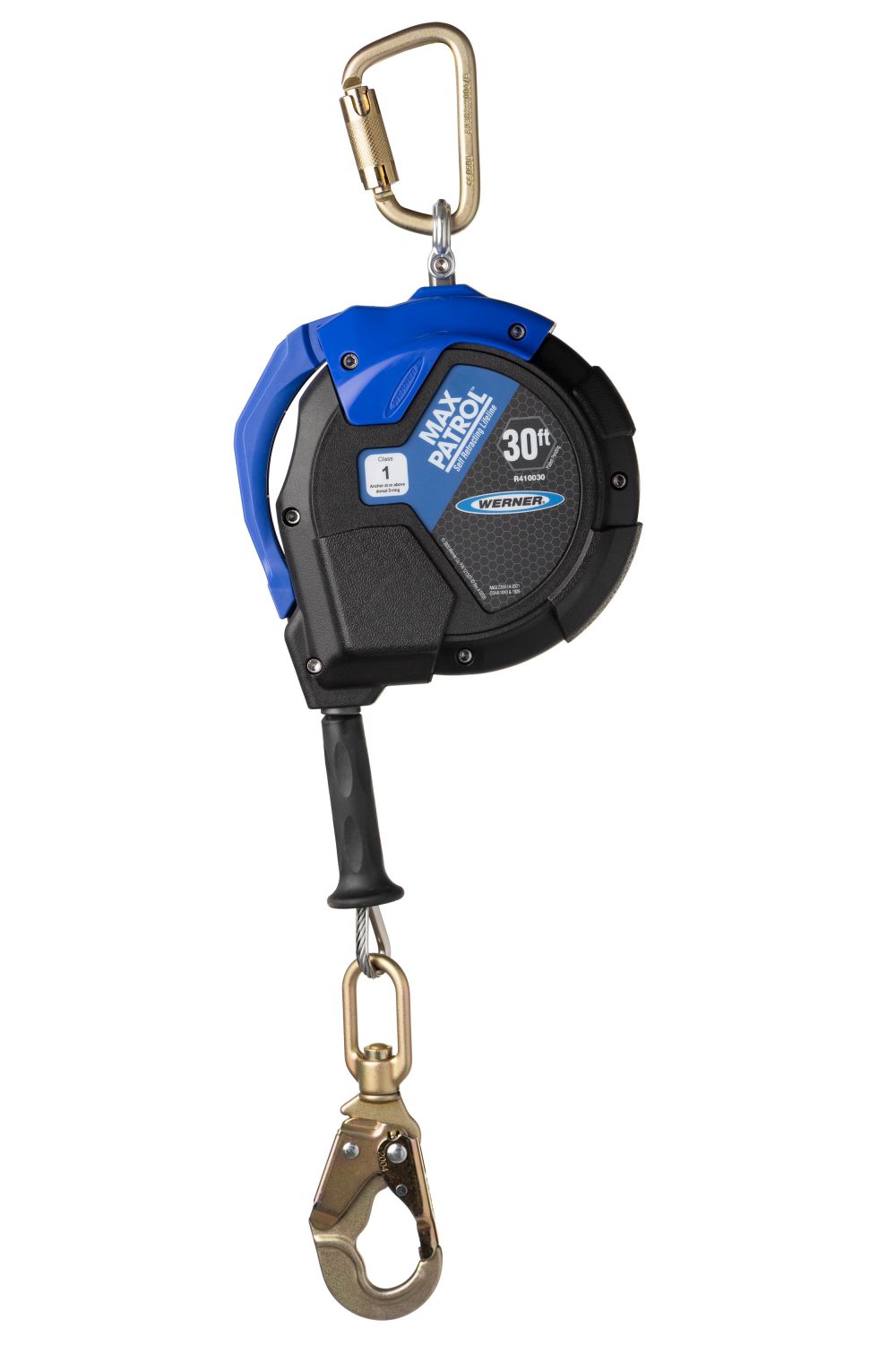 Werner 30′ Max Patrol Self-Retracting Lifeline Galvanized Cable - Flockneti