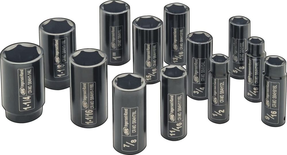 Ingersoll Rand 1/2″ Drive Deep SAE Impact Socket Set 13pc - Flockneti