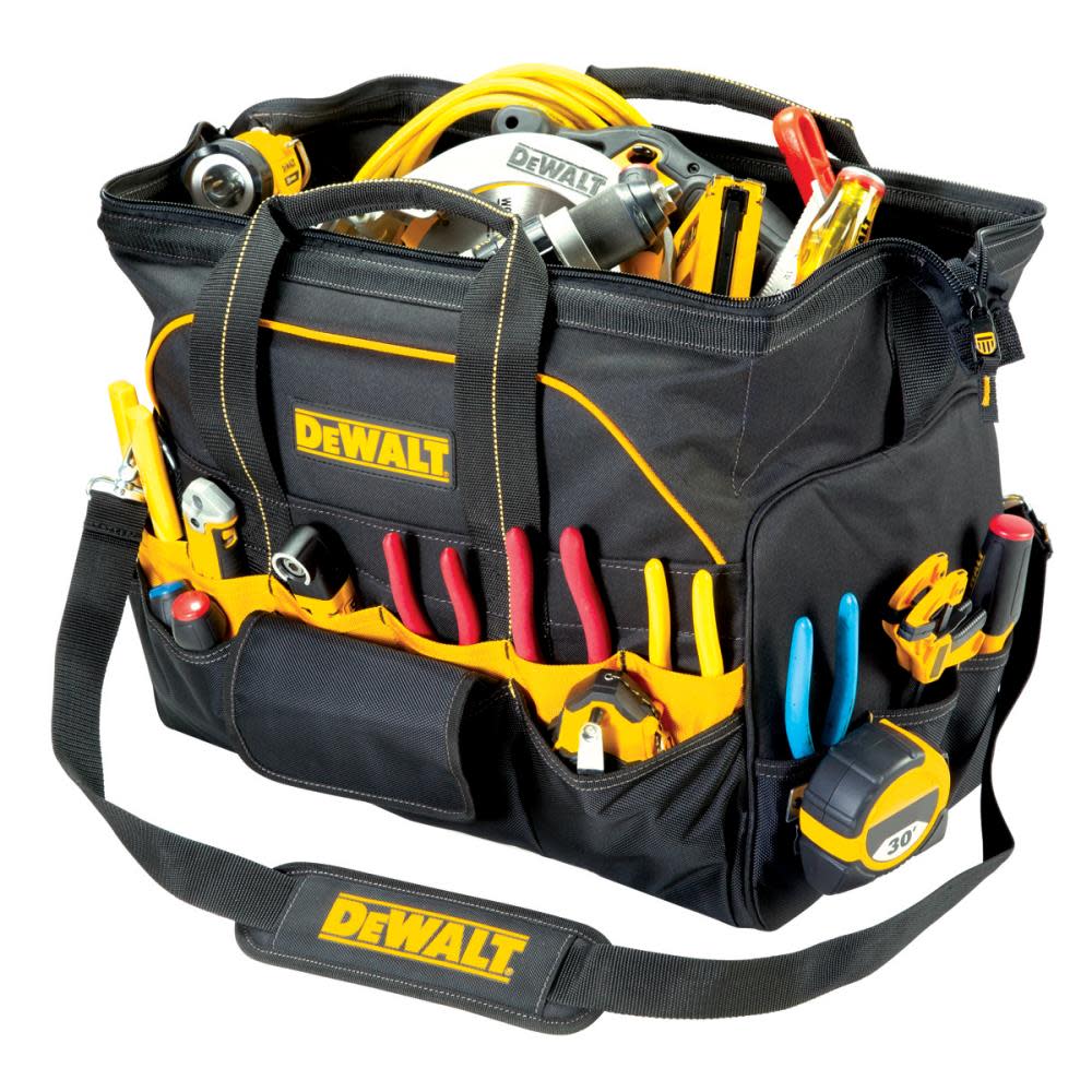DEWALT 18″ Pro Contractor’s Closed Top Tool Bag - Flockneti