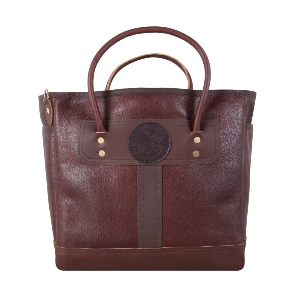 Duluth Pack 24 Liter Capacity Brown Pebbled Leather Sportsman’s Tote - Flockneti
