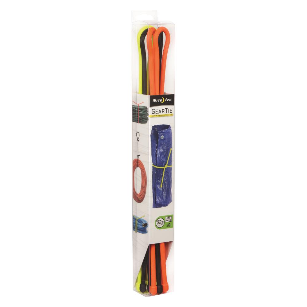 Nite Ize Gear Tie ProPack 32″ – Assorted 6 Pack – GTPP32-A1-R8 - Flockneti