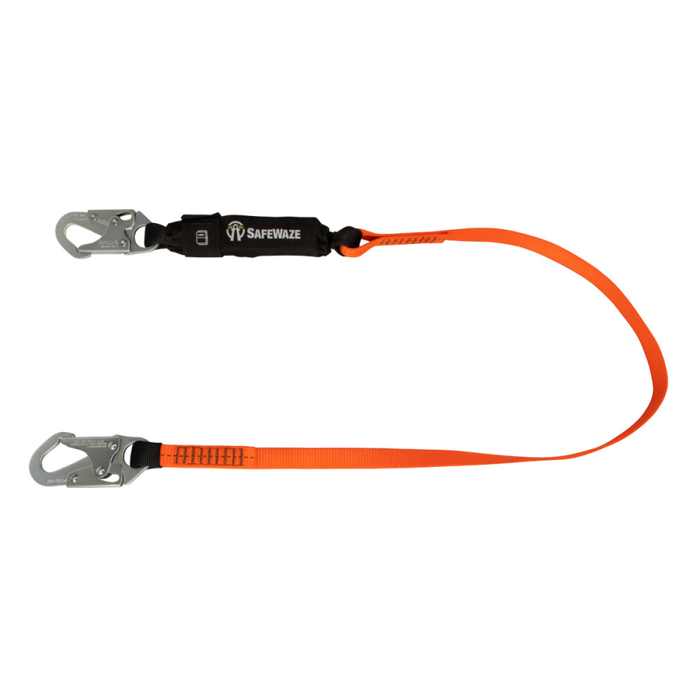 Safewaze V Line 6′ Energy Absorbing Lanyard with Snap Hook - Flockneti