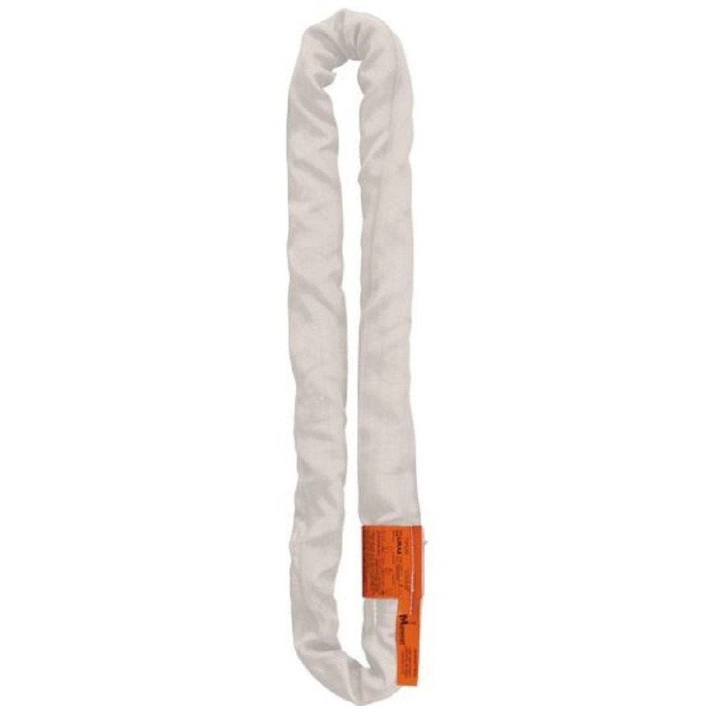 Lift-All 12′ White Endless Tuflux Poly Roundsling - Flockneti