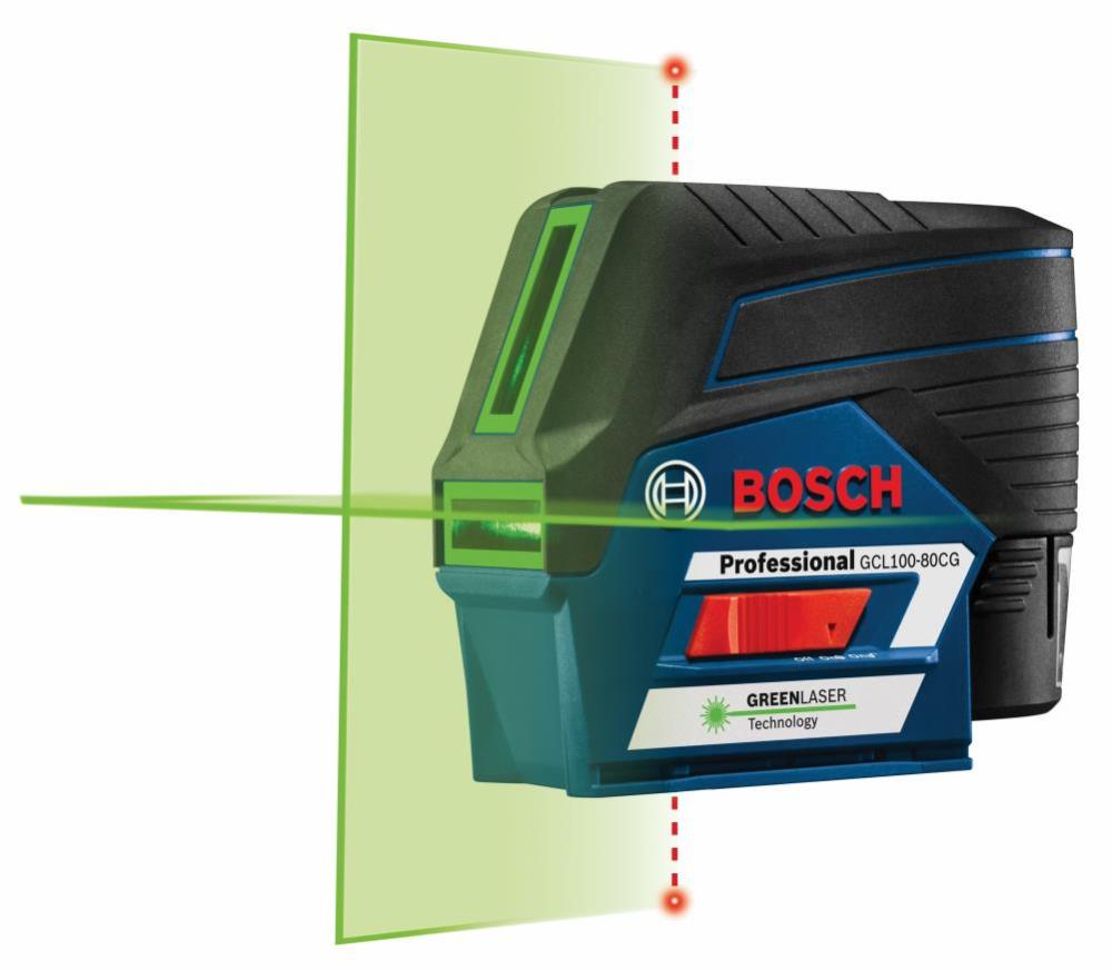 Bosch 12V Max Connected Green-Beam Cross-Line Laser with Plumb Points - Flockneti