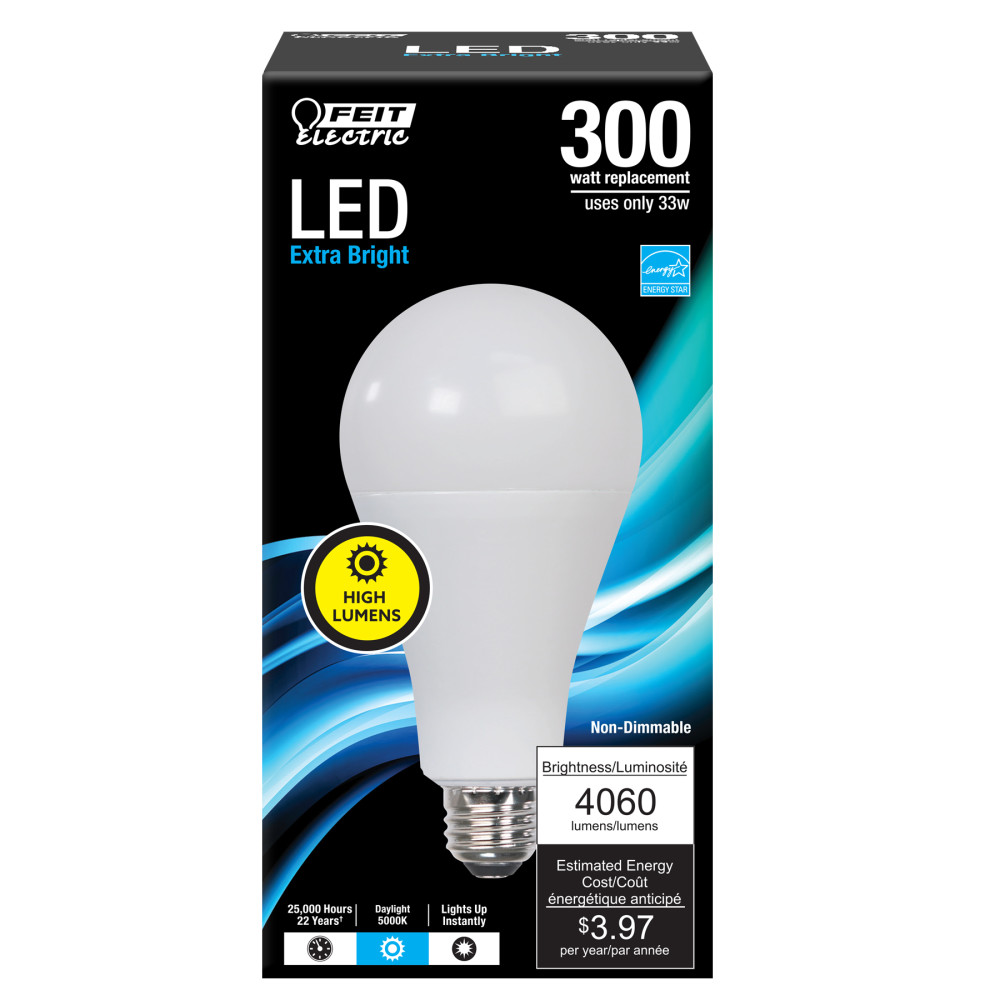 Feit Electric 300W A23 5000K High Output LED Bulb 1pk - Flockneti