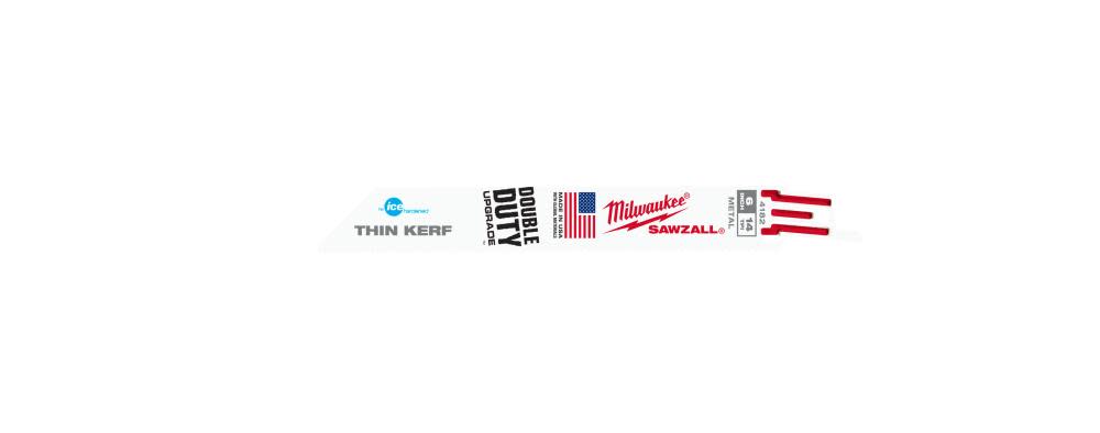 Milwaukee 6 in. 14 TPI Thin Kerf Ice Hardened SAWZALL Blades 5PK - Flockneti