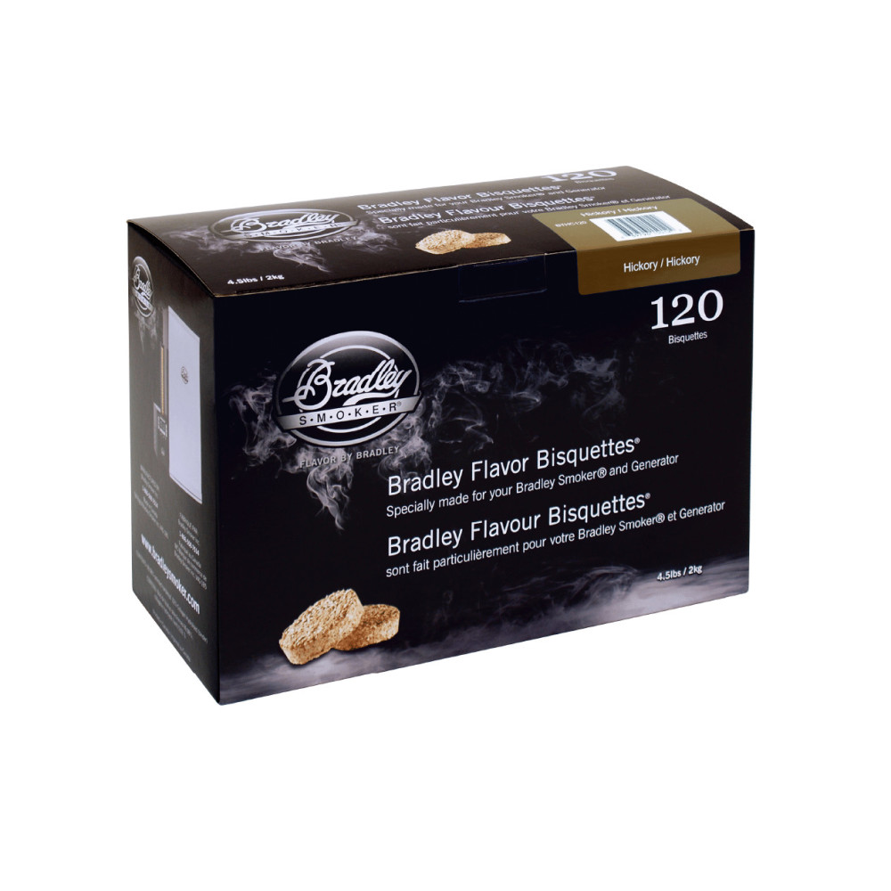 Bradley Smoker Hickory Wood Bisquettes 120pk - Flockneti