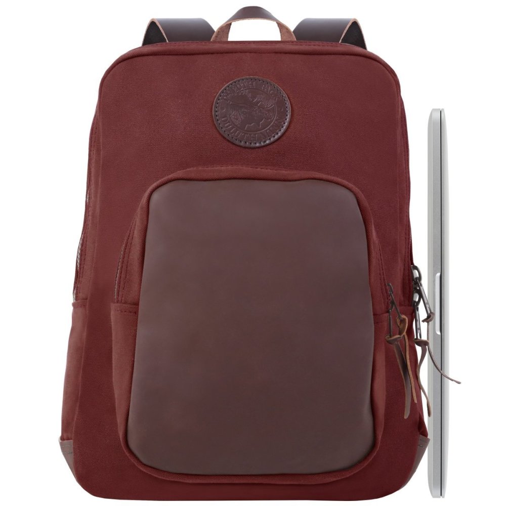 Duluth Pack 21 Liter Capacity Burgundy Large Deluxe Laptop Backpack - Flockneti