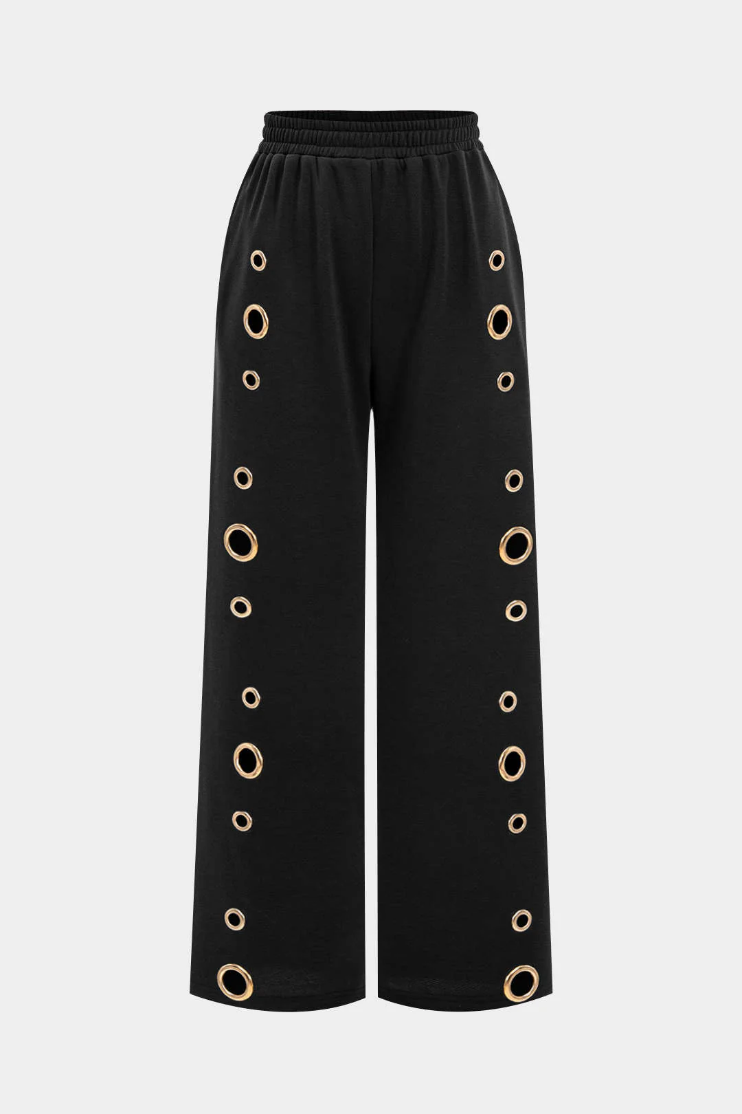 Metallic Eyelet Trousers - Flockneti