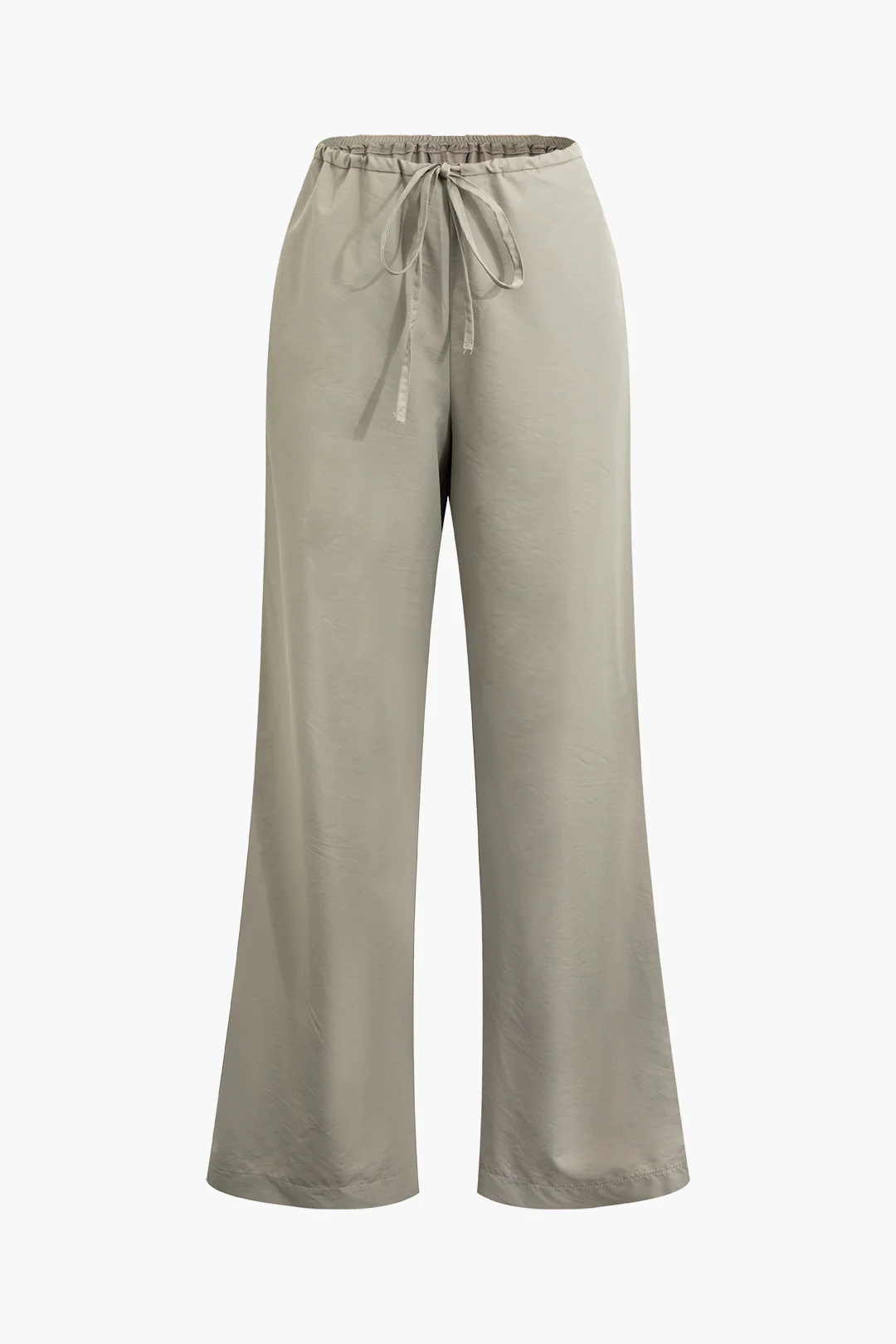 Solid Drawstring Pants - Flockneti