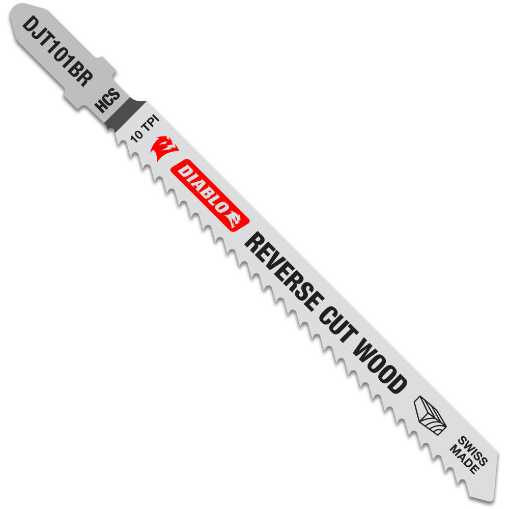 Diablo Tools 4″ 10 TPI HiCarb Steel T-Shank Jig Saw Blades for Reverse Cuts - Flockneti