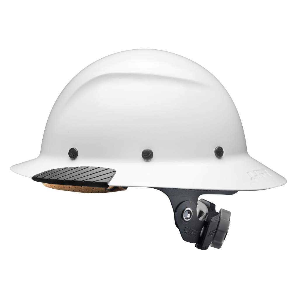 Lift Safety Hard Hat DAX White Carbon Fiber Full Brim - Flockneti