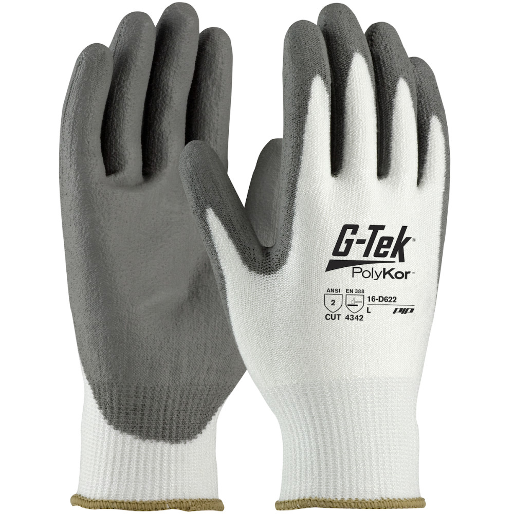 Protective Industrial Products Gloves White Seamless Knit G-Tek PolyKor Blended 2X - Flockneti