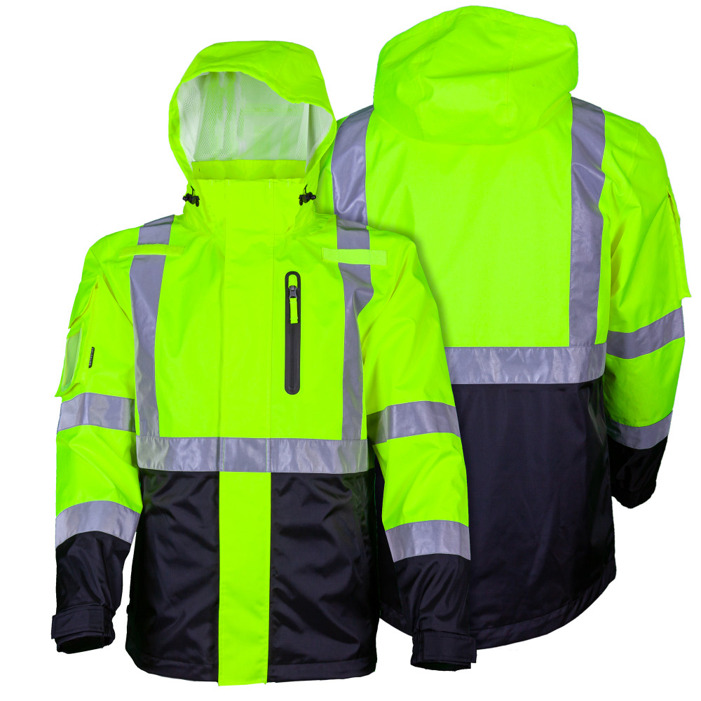 Mobile Warming Hi-Vis Heated Rain Heated Jacket Men’s 7.4 Volt HI-VIZ Small - Flockneti