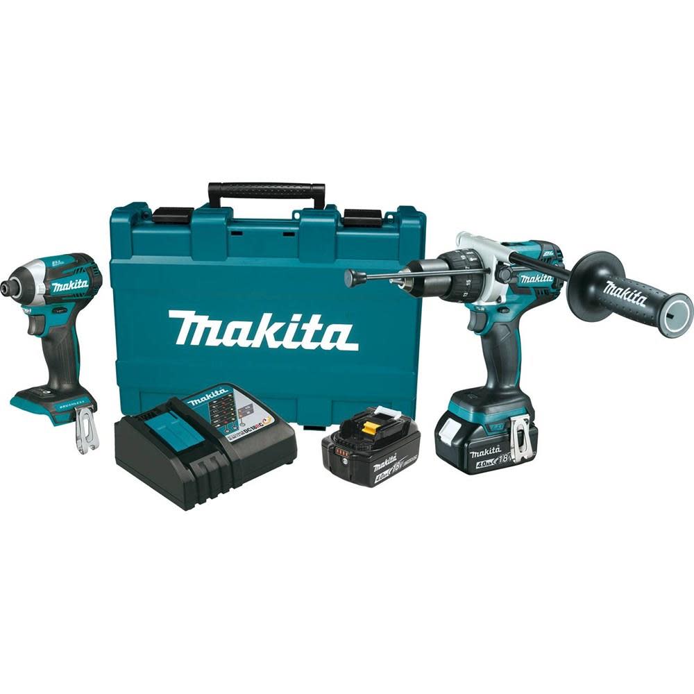 Makita 18V LXT 2 Tool Combo Kit Hammer Drill/ Impact Driver - Flockneti