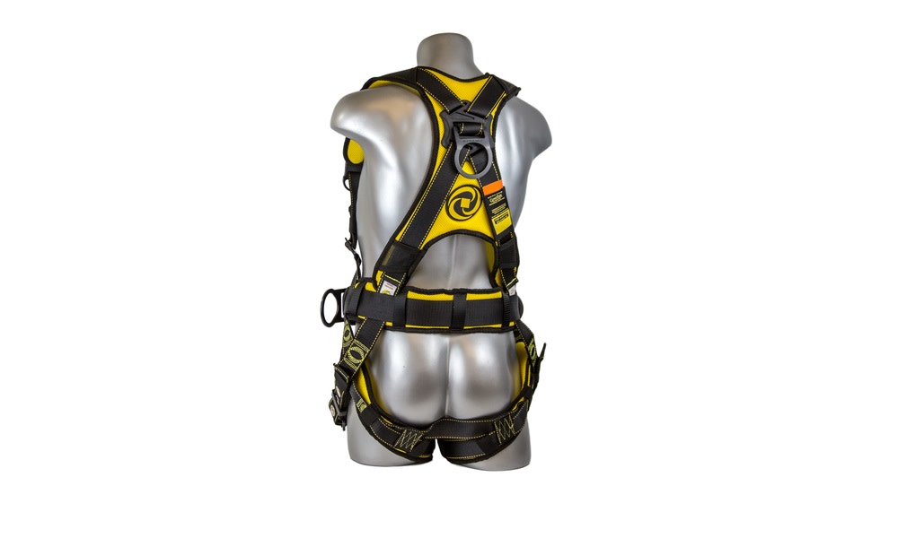 Guardian Fall Protection X-Large Cyclone Construction Harness – Black/Yellow - Flockneti