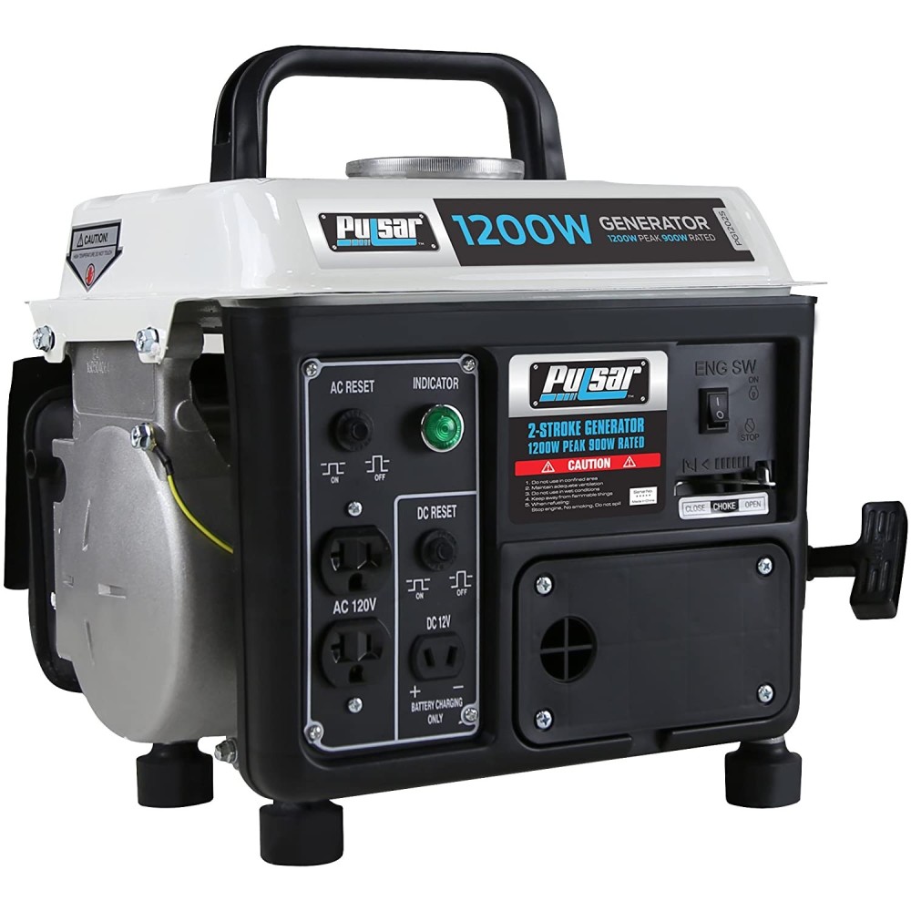 Pulsar Products Generator 120V 1200W 72cc 2 Stroke Gas/Oil Portable - Flockneti
