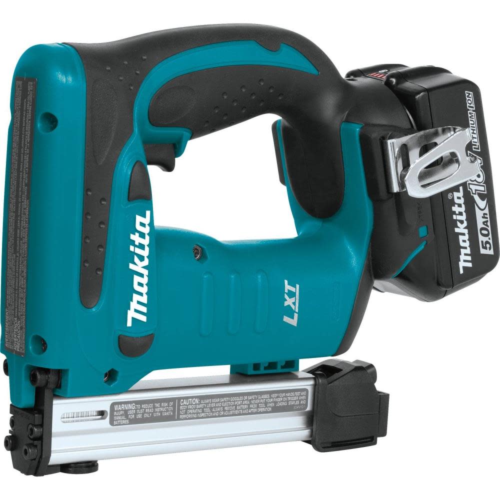 Makita 18 Volt Lithium-Ion Brushless 3/8 in. Crown Stapler Kit 5.0 Ah - Flockneti