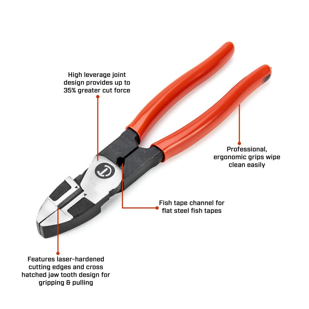 Crescent 9-1/2″ Z2 Dipped Lineman’s Pliers - Flockneti