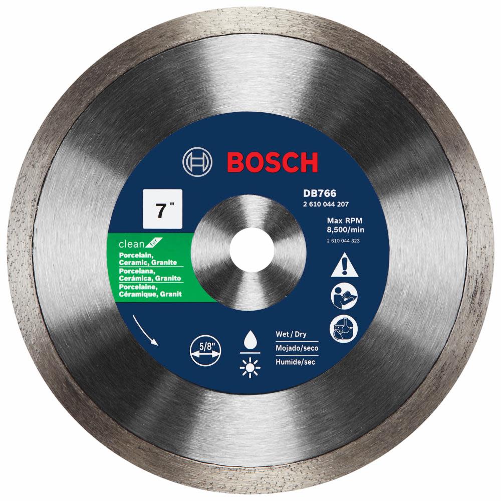 Bosch 7″ Rapido Premium Continuous Rim Diamond Blade for Porcelain Tile - Flockneti