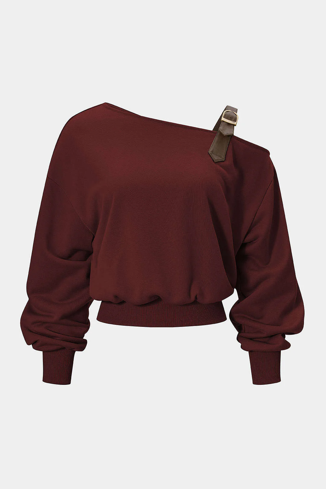 Plus Size Patchwork Asymmetrical Long Sleeve Sweatshirt - Flockneti