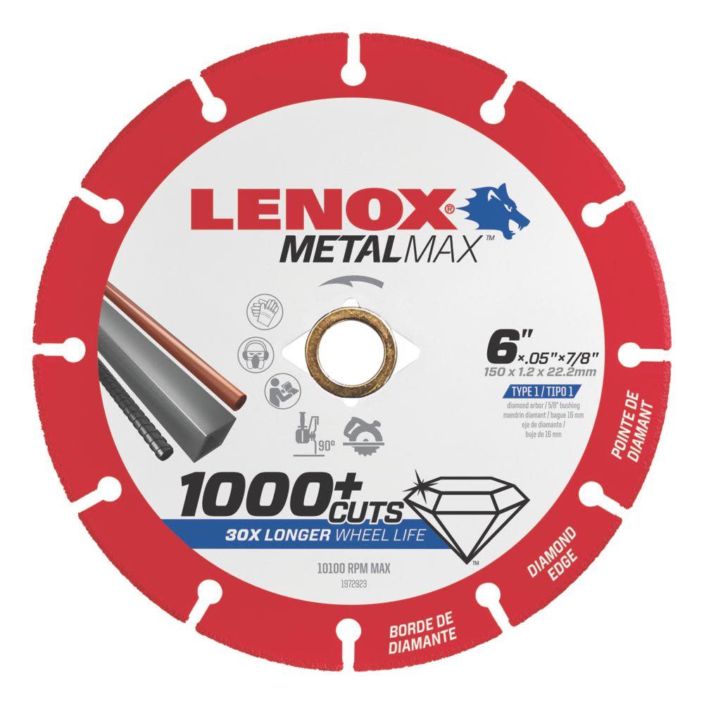 Lenox MetalMax Diamond Grit 6-in Cutting Wheel - Flockneti
