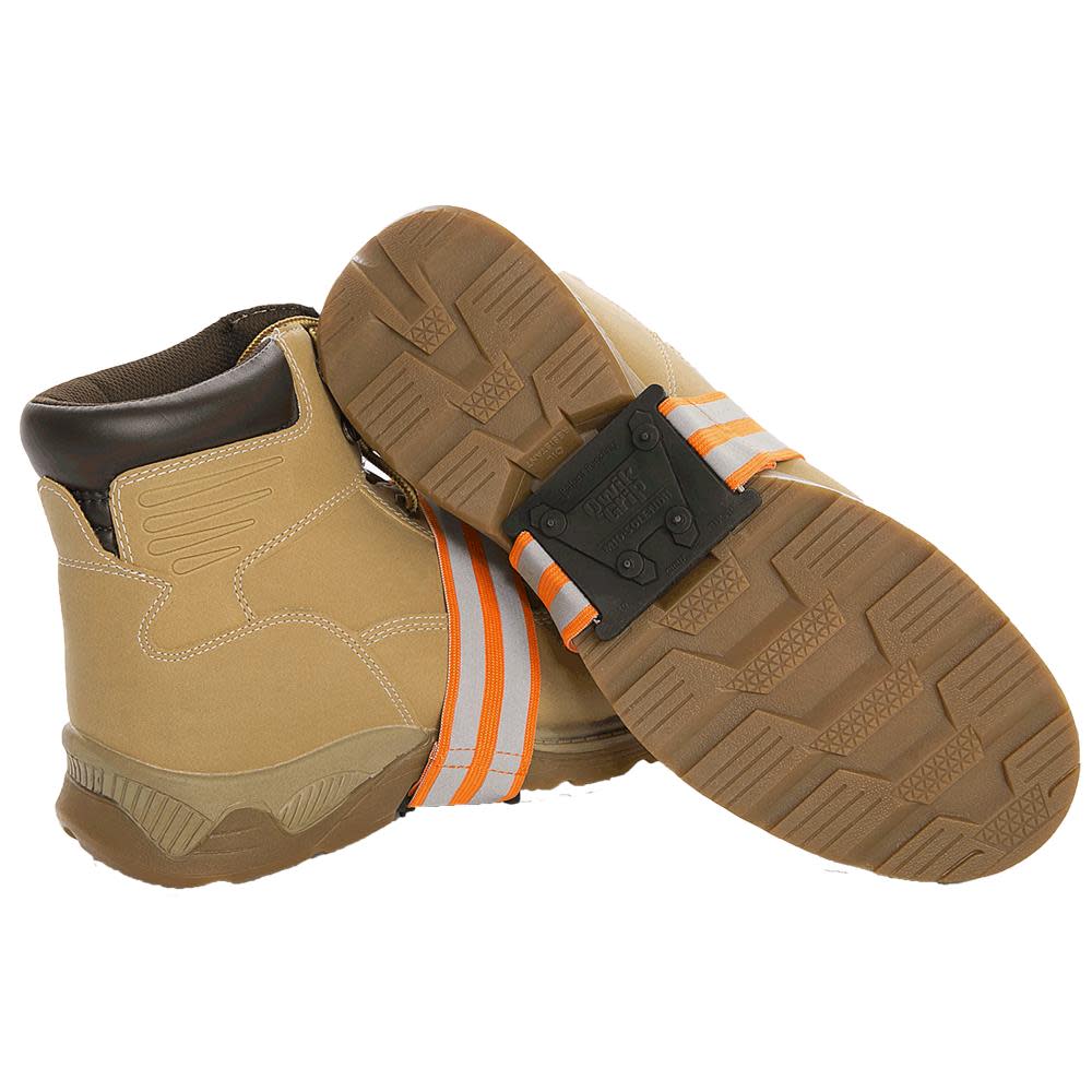 Due North Stud Mid-Sole Footwear Traction Aid Tungsten Carbide Spikes Universal Unisex Black/Orange - Flockneti