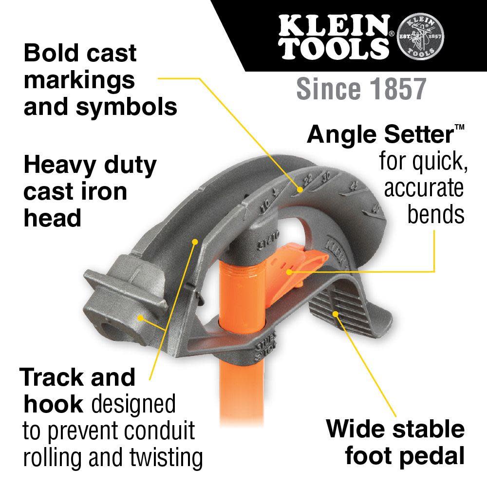 Klein Tools Iron Conduit Bender 1/2″ EMT - Flockneti
