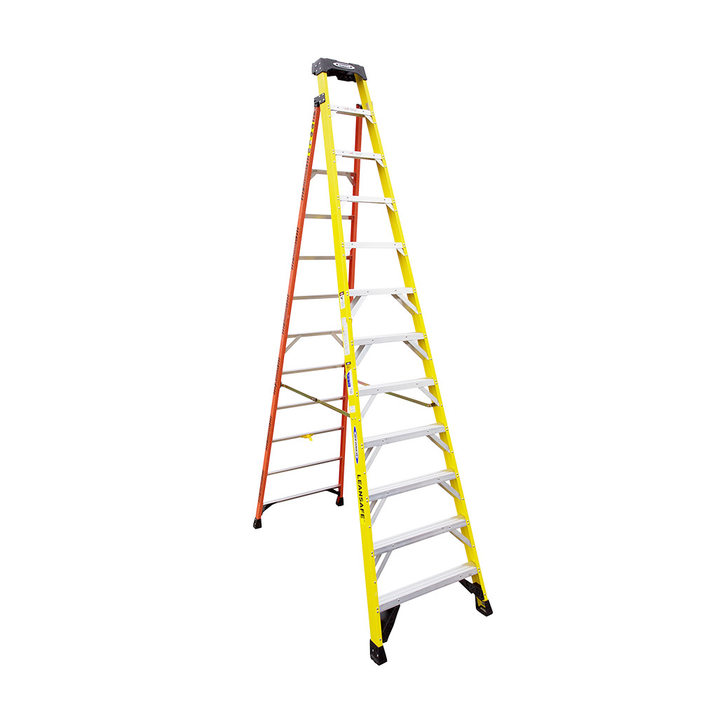 Werner LEANSAFE 12 ft Type IAA Fiberglass Leaning Ladder - Flockneti
