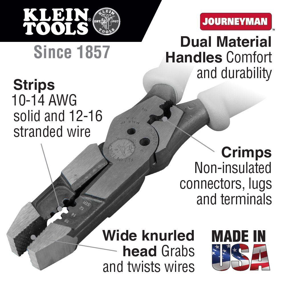 Klein Tools Hybrid Pliers with Crimper - Flockneti