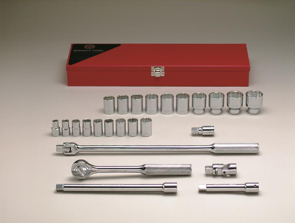 Wright Tool 1/2 In. Drive 25 pc. 12 pt Socket Set - Flockneti