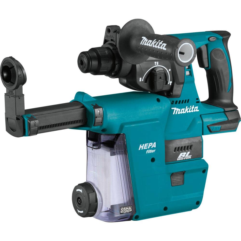 Makita 18V LXT Rotary Hammer 1″ with HEPA Dust Extractor Attachment Bare Tool - Flockneti