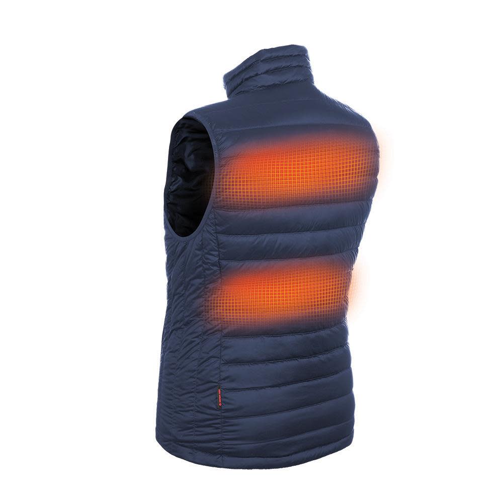 Mobile Warming Summit Heated Vest 12 Volt Mens Navy Small - Flockneti