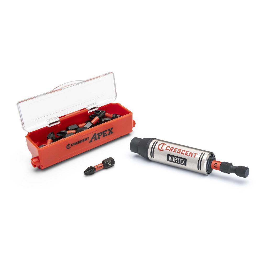 Crescent APEX VORTEX Bit Holder with Phillips Bits - Flockneti