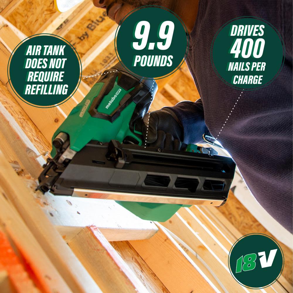 Metabo HPT 18 Volt Paper Collated Brushless Cordless Framing Nailer - Flockneti