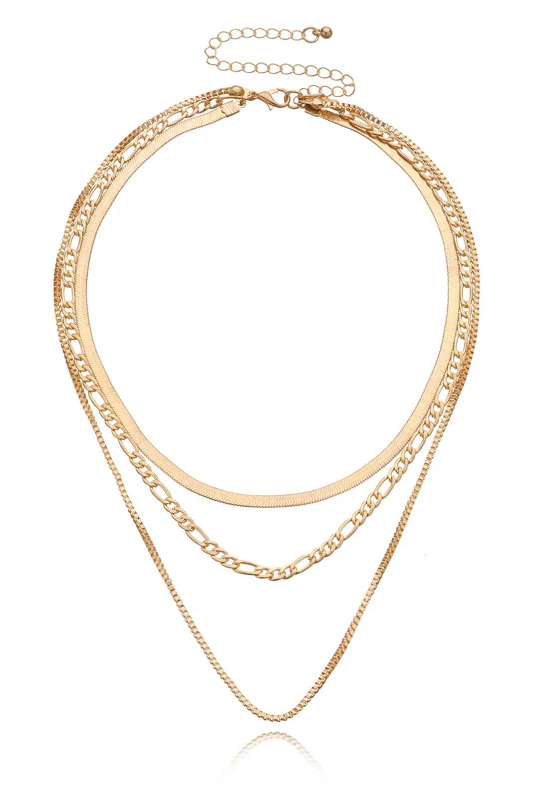 Triple-layered Cuban Chain Necklace - Flockneti