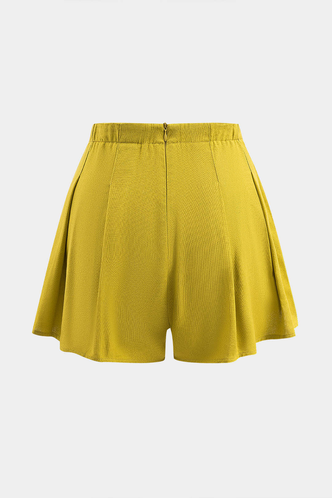 Linen Pleated Zipper Shorts - Flockneti