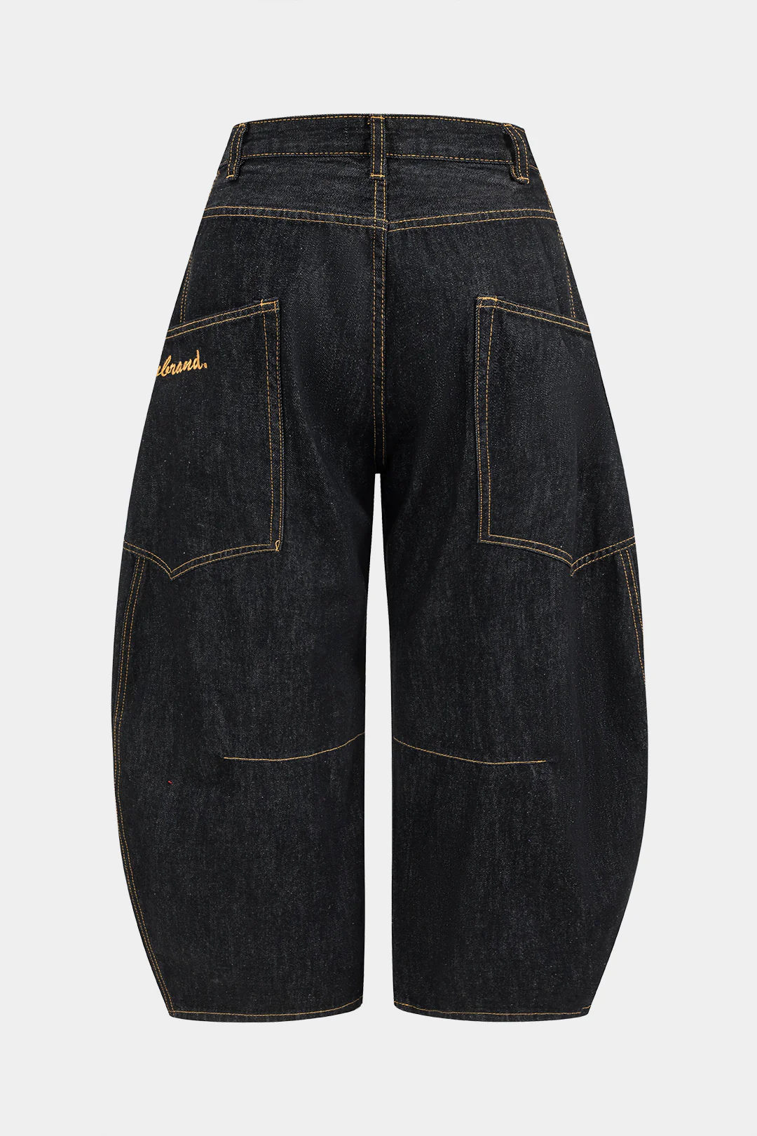 Plus Size Denim Zipper Barrel Jeans - Flockneti