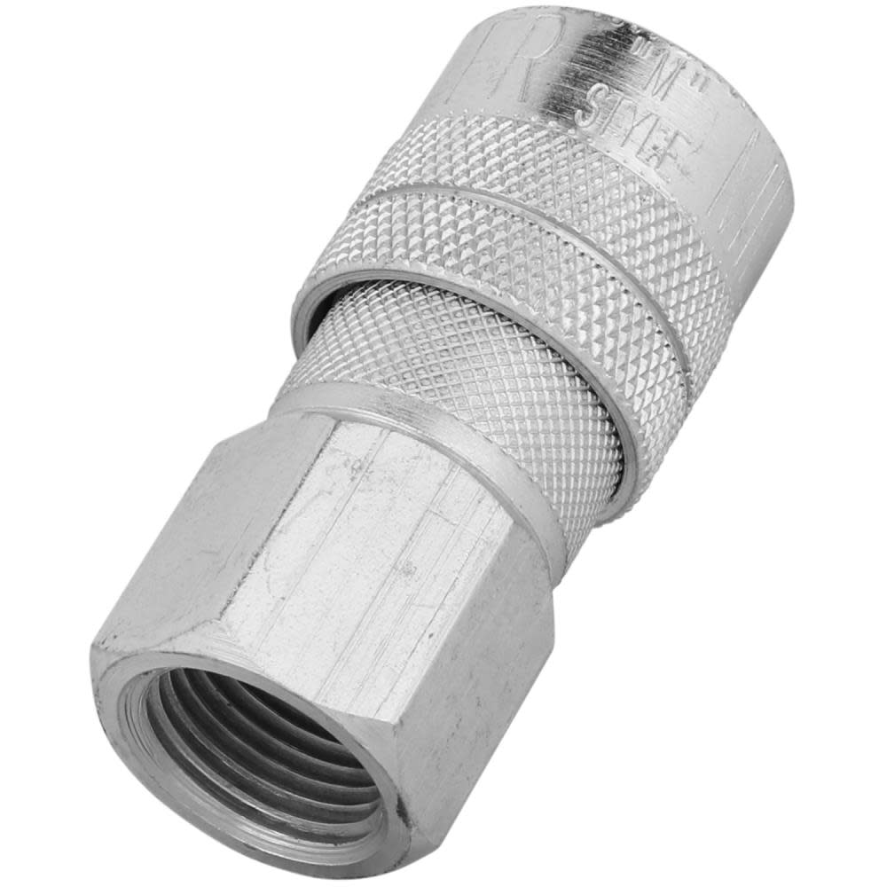 Milton 3/8″ FNPT Industrial Interchange M Style Quick Connect Steel Coupler - Flockneti