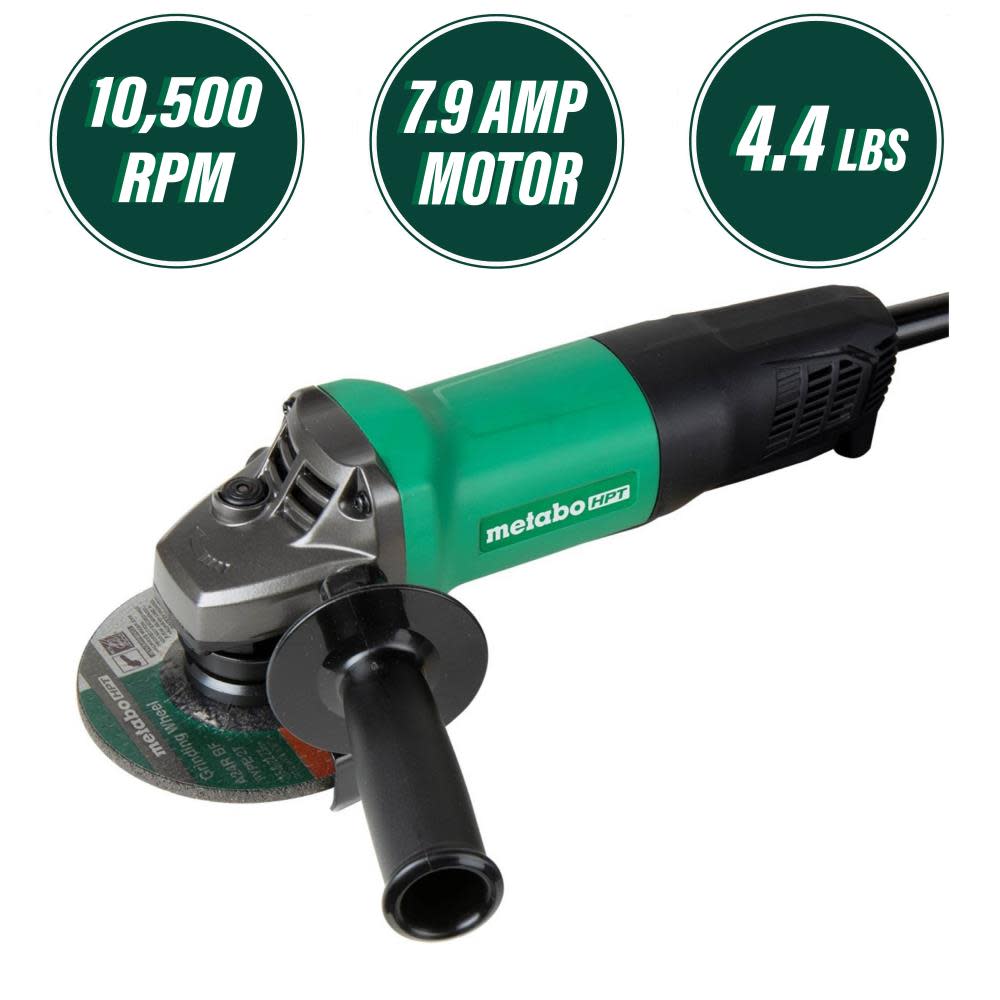 Metabo HPT Paddle Switch Grinder 4 1/2″ 7.9 Amp - Flockneti