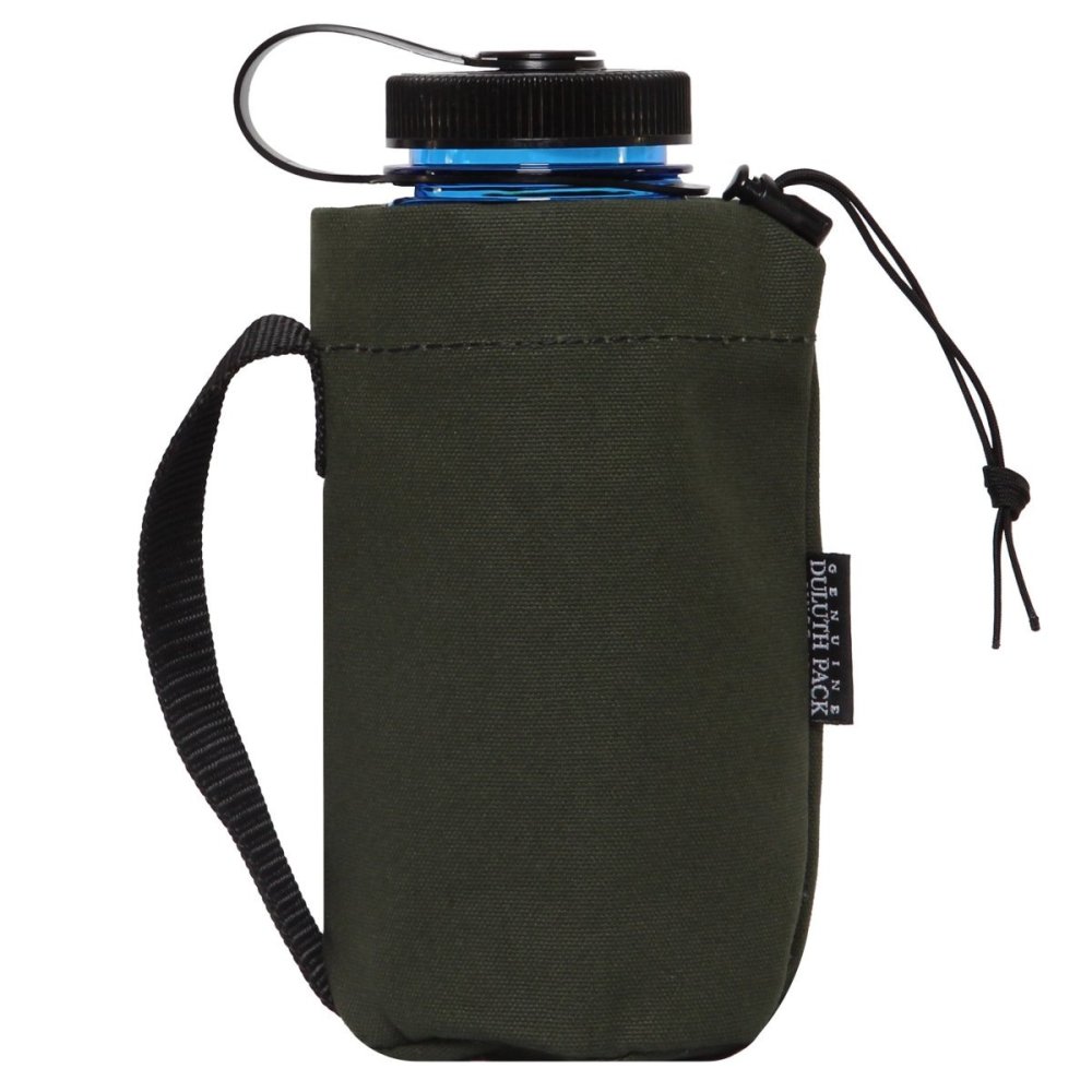 Duluth Pack Olive Drab Canvas Water Bottle Pouch - Flockneti
