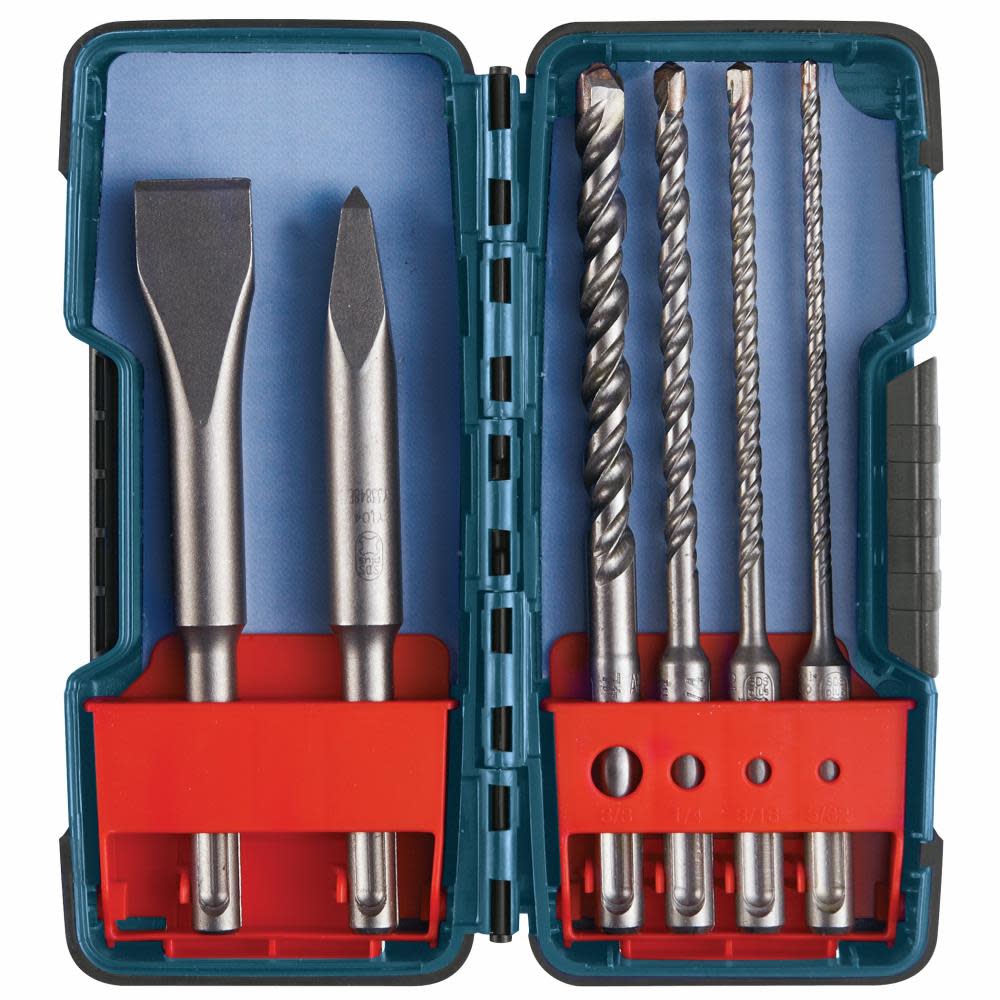 Bosch 6 pc. SDS-plus Bulldog Rotary Hammer Bit Set - Flockneti